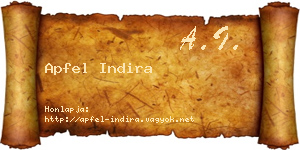 Apfel Indira névjegykártya